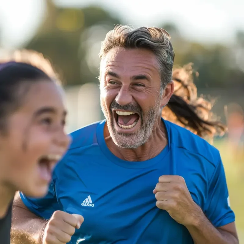 Parent being overly engaged while at their childs competition.